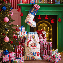 Load image into Gallery viewer, Jolly Santa Velvet Stocking