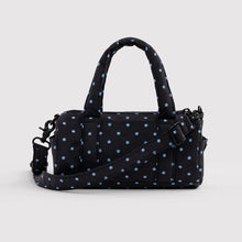 Load image into Gallery viewer, Baggu Small Nylon Duffle Bag Black and Sky Blue