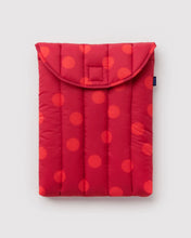 Load image into Gallery viewer, Baggu Puffy Laptop Sleeve 13"/14" Red Polka Dot
