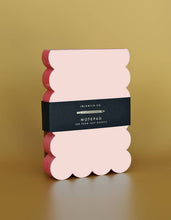 Load image into Gallery viewer, Scalloped Shaped Notepad | Peach + Persimmon Edge