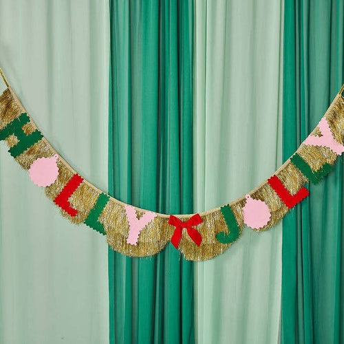 Holly Jolly Cheer Reuseable Banner
