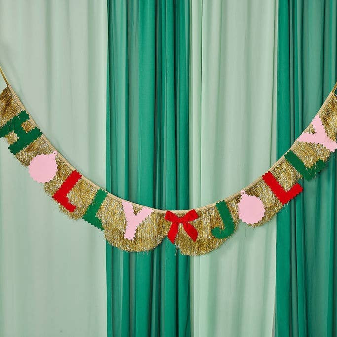 Holly Jolly Cheer Reuseable Banner