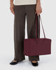 Baggu Medium Nylon Bowler Bag Mahogany