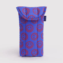 Load image into Gallery viewer, Baggu Puffy Glasses Sleeve - Mini Cobalt Happy