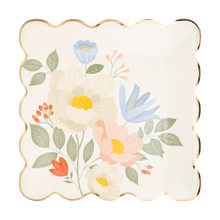 Load image into Gallery viewer, Floral Corner Plates (Pack 8)