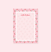 Load image into Gallery viewer, Pink Cherry Write it Down Notepad