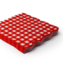 Load image into Gallery viewer, ELEGANT CHERRY RED GINGHAM DINNER NAPKINS