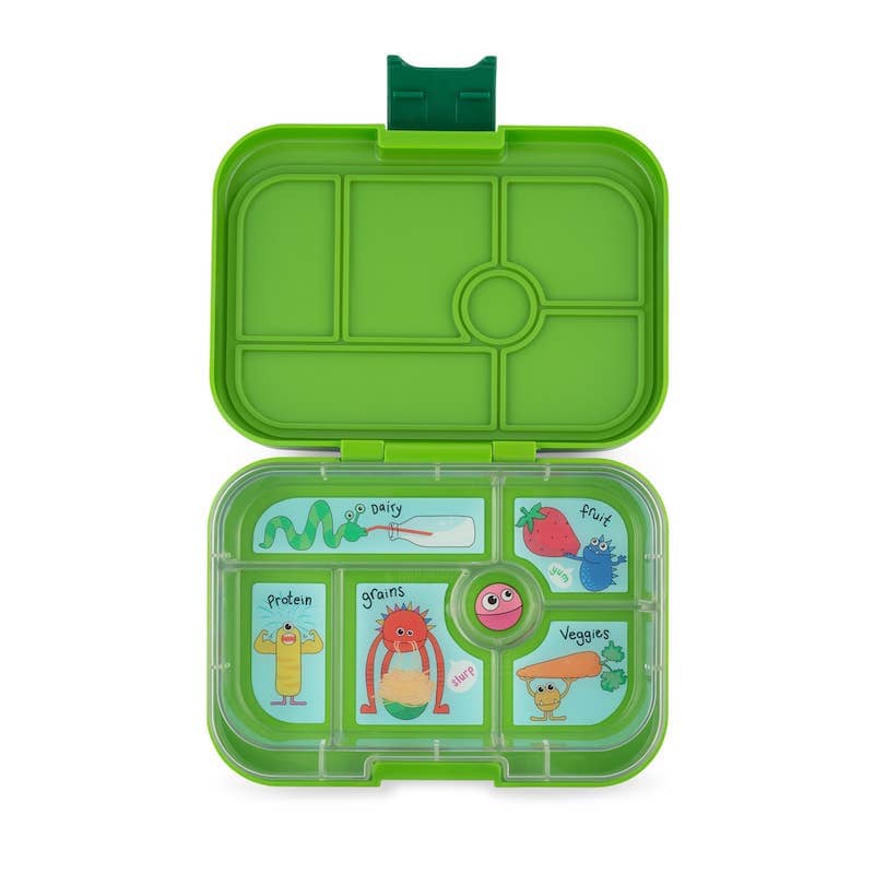 Yumbox Original 6 Compartment Bento Box - Green - Monster