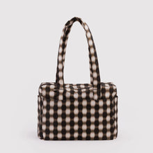 Load image into Gallery viewer, Baggu Everyday Cloud Bag Blurred Gingham Brown