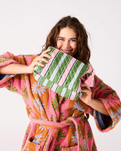 Load image into Gallery viewer, KIP &amp; Co. Cactus Stripe Quilted Cotton Toiletry Purse