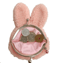 Load image into Gallery viewer, Monchhichi Gamaguchi Coin Clip Purse - Pink Bunny