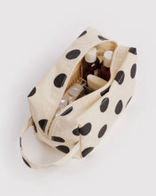 Load image into Gallery viewer, Baggu Dopp Kit Cream &amp; Black Polka Dot