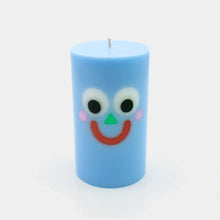 Load image into Gallery viewer, Moodz™ -  Happy Pillar Face Candle, Blue