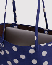 Load image into Gallery viewer, Baggu Nylon Reversible Tote - Navy Polka Dot Mix