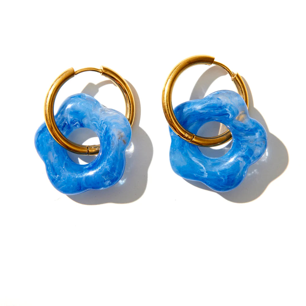 Emeldo Gloria Hoops//gold with blue