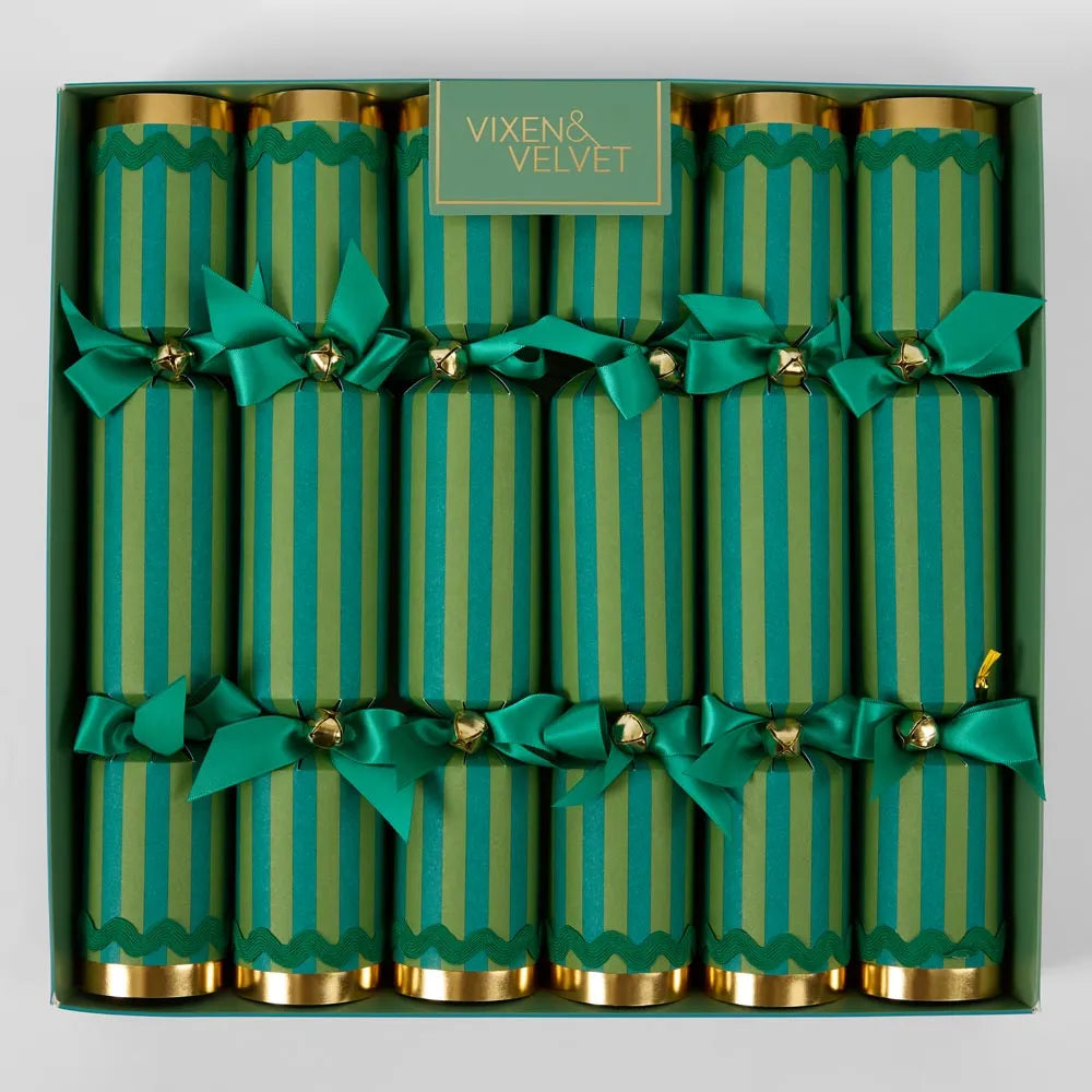 Verdant Stripe Green Crackers