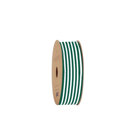 Green/White Stripe Ribbon