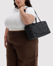 Load image into Gallery viewer, Baggu Medium Nylon Bowler Bag Charcoal Ditsy Floral