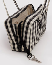 Load image into Gallery viewer, Baggu Nylon Bowler Bag Black &amp; Cream Gingham