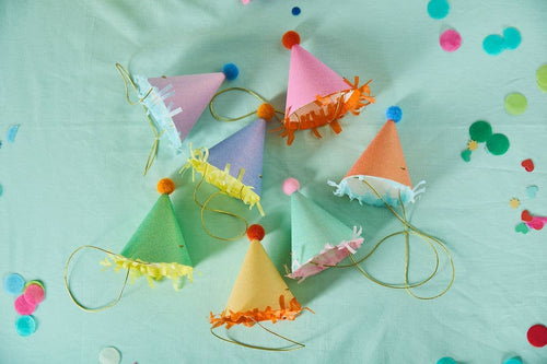 Top Off The Fun Mini Glitter Party Hats (Set of 6)
