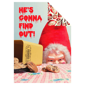 Creepy Santa Mixed Gift Wrapping Paper Set: Folded Flat Wrap