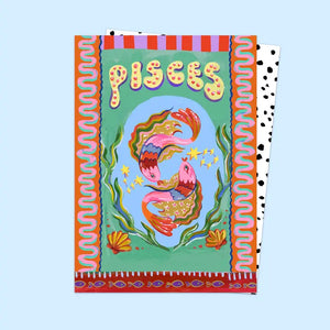 Pisces Zodiac Card