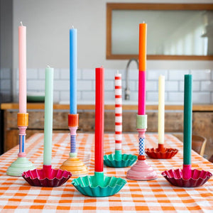 Red & White Dinner Candles | 25 Candles | POS Unit | Xmas |