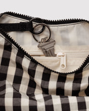 Load image into Gallery viewer, Baggu - Small Nylon Crescent Bag Black &amp; Cream Gingham