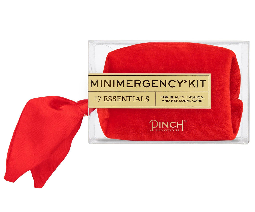 Minimergency Kit: Poppy Red Velvet Scarf