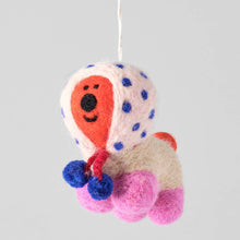 Load image into Gallery viewer, Pom Pom Pup Hanging Felt Ornament