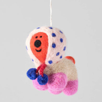 Pom Pom Pup Hanging Felt Ornament