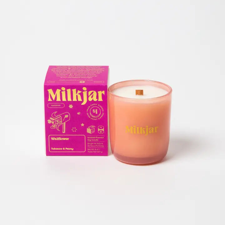 Milkjar Wallflower Tobacco & Peony Soy 8oz Candle 8oz