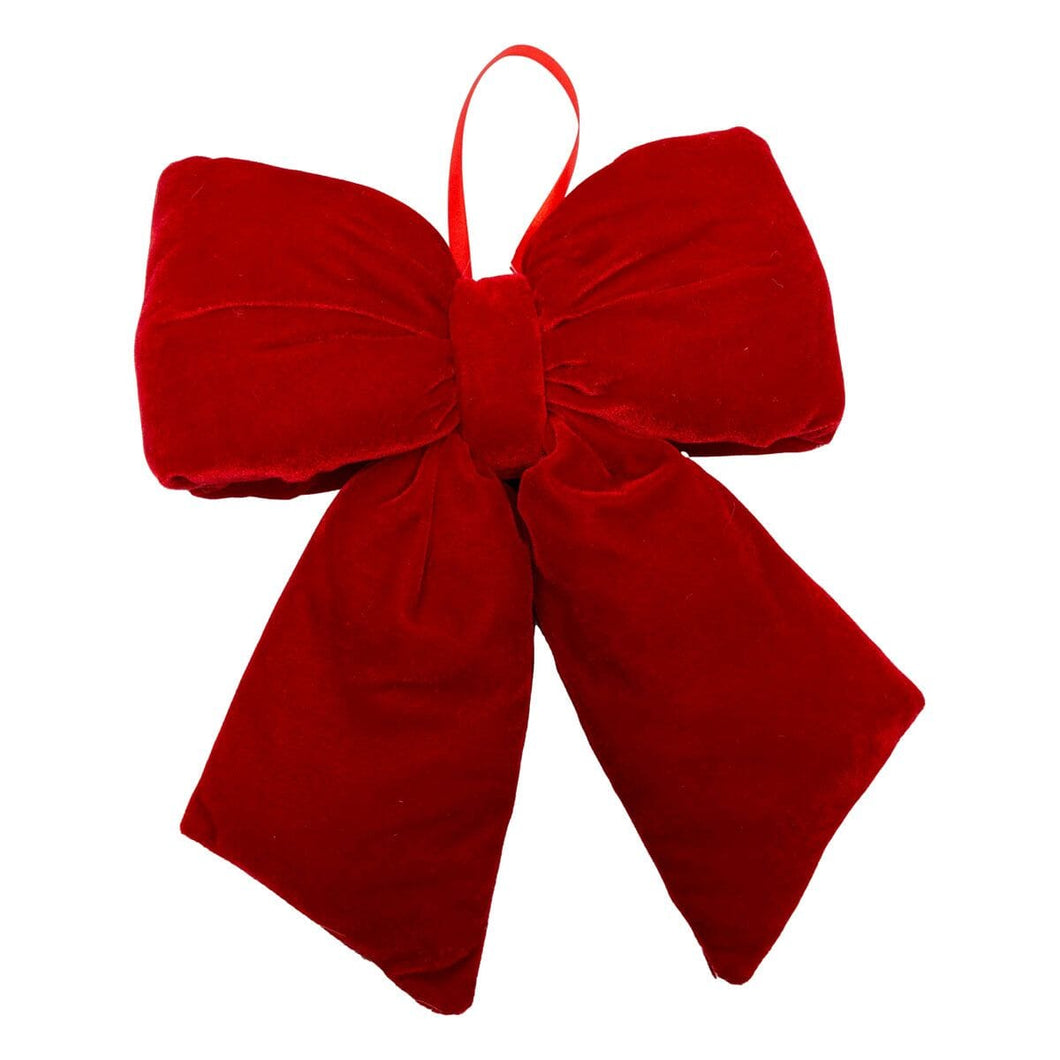 Burgundy Velvet Hanging Bow