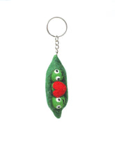 Load image into Gallery viewer, Felt Keychain - 2 Peas In A Pod Felt Keyring, Bag Charm