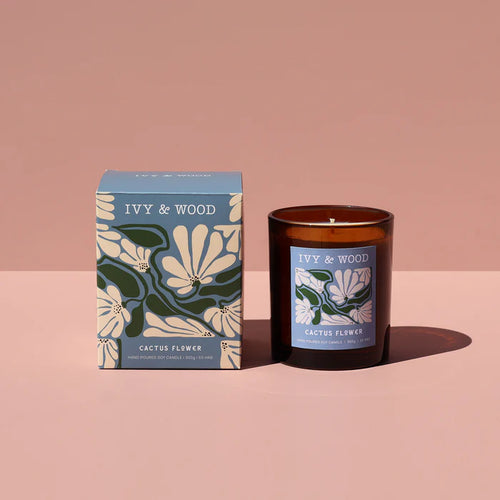 Ivy & Wood Cactus Flower Scented Candle