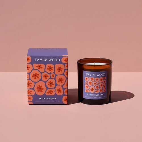 Ivy & Wood Peach Blossom Scented Candle