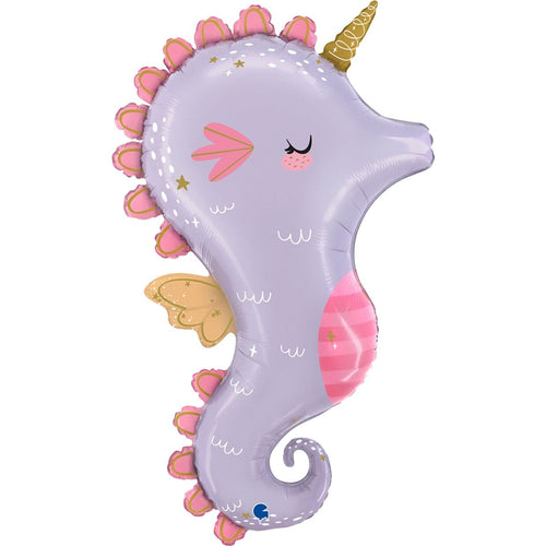 Lilac Seahorse Foil Balloon