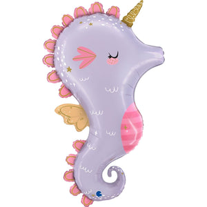 Lilac Seahorse Foil Balloon