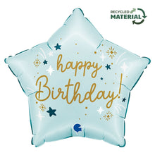 Load image into Gallery viewer, Pastel Blue Happy Birthday Star Foil Balloon