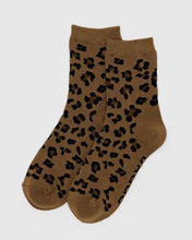 Load image into Gallery viewer, Baggu Crew Socks Leopard