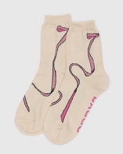 Load image into Gallery viewer, Baggu Crew Socks Pink Bow