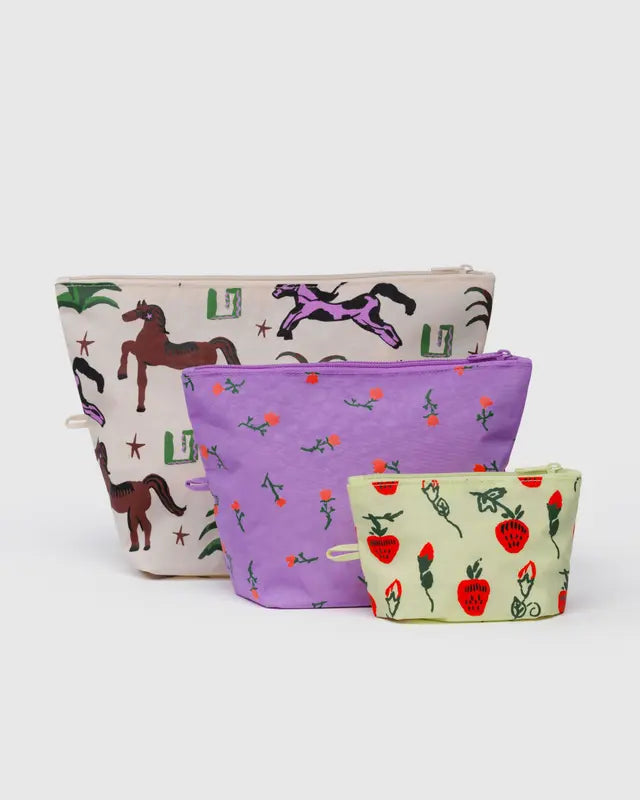 Baggu -Go Pouch Set Painted Prairie