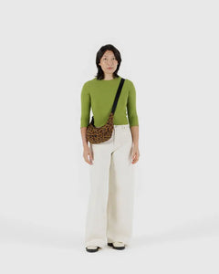 Baggu - Small Nylon Crescent Bag- Leopard
