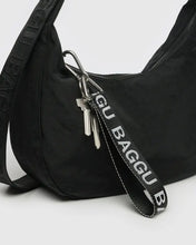 Load image into Gallery viewer, Baggu - Logo Keychain Black &amp; White