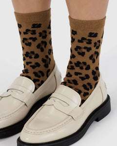 Baggu Crew Socks Leopard