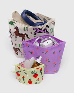Baggu -Go Pouch Set Painted Prairie