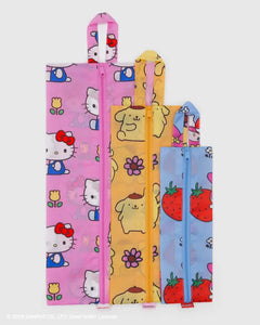 Baggu - 3D Zip Set - Hello Kitty & Friends Florals
