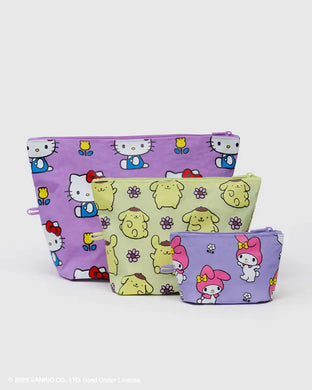 Baggu - Go Pouch Set - Hello Kitty & Friends Florals
