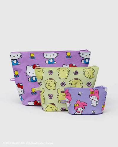Baggu - Go Pouch Set - Hello Kitty & Friends Florals