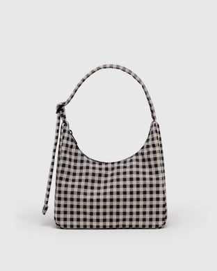 Baggu - Mini Nylon Shoulder Bag - Black & White Gingham